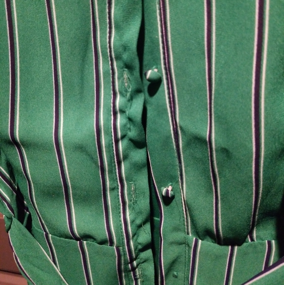 Green striped dress - Picture 3 of 5